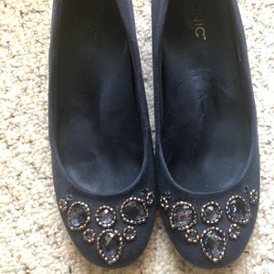 Vionic Blue Suede Wedge